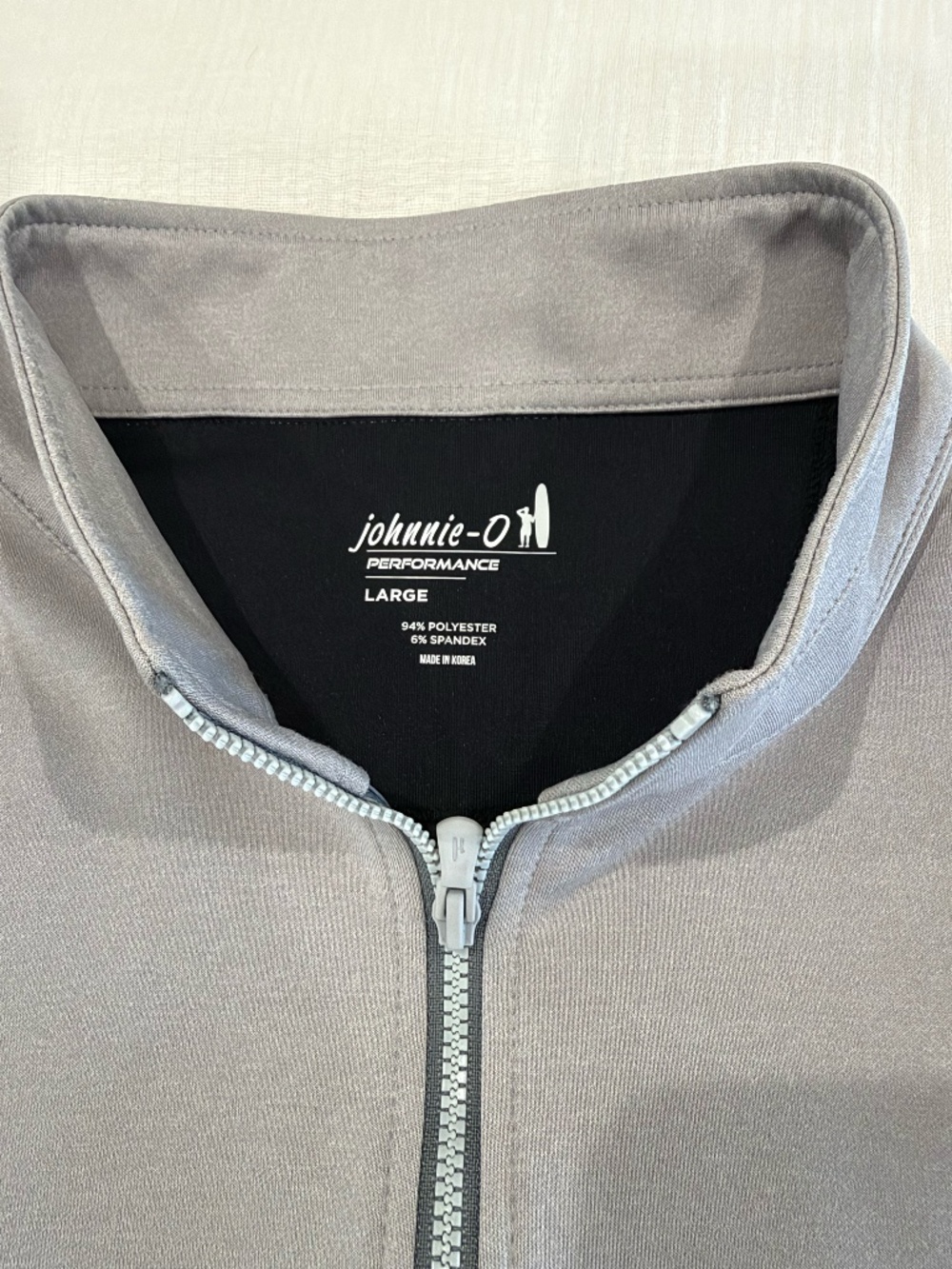 Johnny O - 1/4 Zip Performance Vest - Silver - Men's - Large